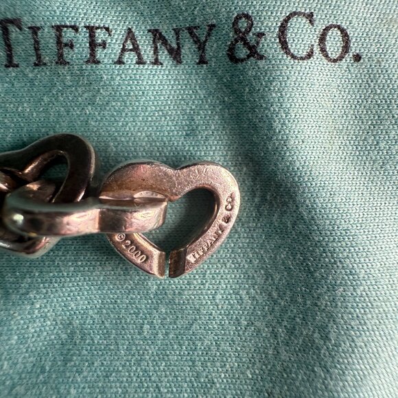 🩵 Tiffany & Co. Sterling Silver & 18K Yellow Gold Bracelet, RARE 8.5" SIZE 🩵 - Picture 3 of 8